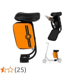 Siège trottinette Xiaomi orange avec rangement intégré. Confort et praticité pour vos trajets.