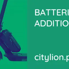 Trottinette électrique avec une batterie supplémentaire. Augmentez votre autonomie avec cette batterie additionnelle.