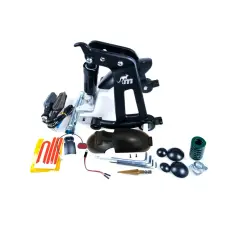 Ensemble de pièces détachées pour Kuickwheel S1-C Pro : support, amortisseur, clignotants, et outils.