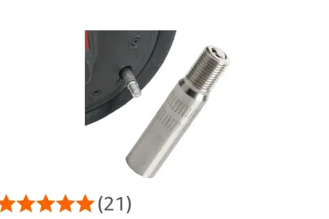 Un accessoire pratique pour gonfler facilement vos pneus : une extension valve en métal.