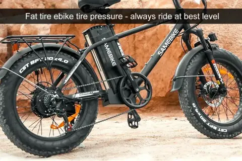 Vélo électrique Samebike avec pneus larges. Le pneu fat bike 20x4.0 est bien gonflé pour une conduite optimale.