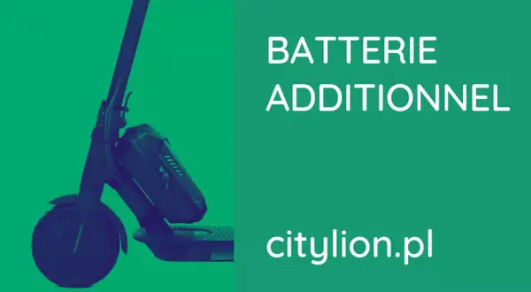 Trottinette électrique avec une batterie supplémentaire. Augmentez votre autonomie avec cette batterie additionnelle.