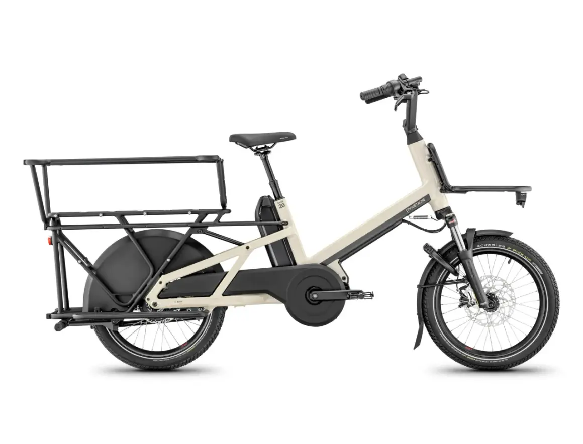 Vélo cargo électrique Moustache, idéal pour transporter vos affaires. Vérifiez la pression pneu vélo électrique moustache pour un trajet optimal.