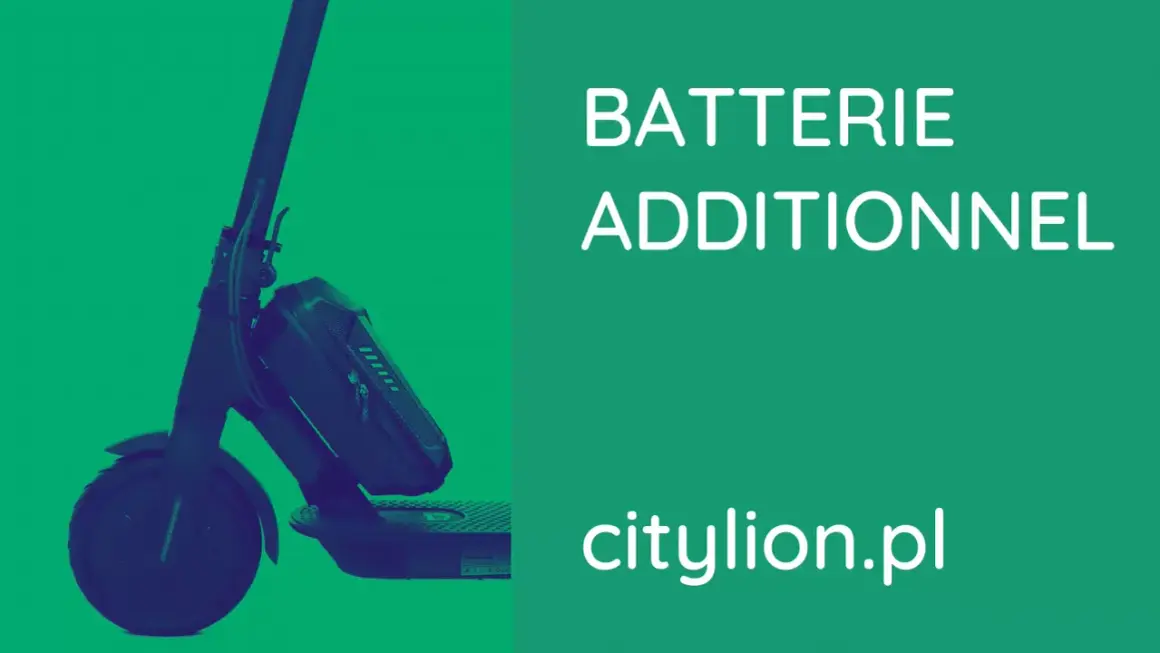 Trottinette électrique avec une batterie supplémentaire. Augmentez votre autonomie avec cette batterie additionnelle.