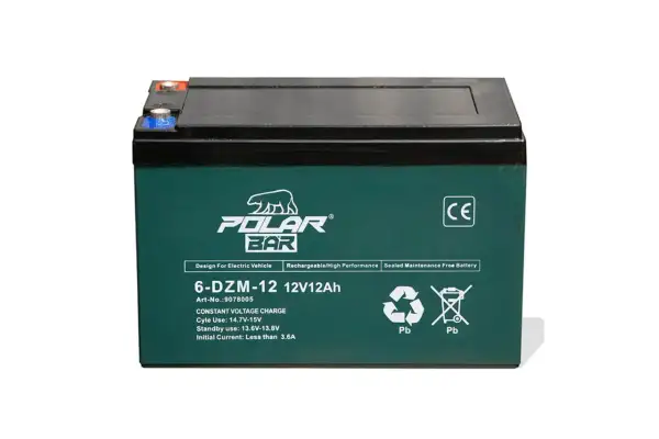 Batterie trottinette électrique 12V 12Ah Polar Bar, conçue pour les véhicules électriques.