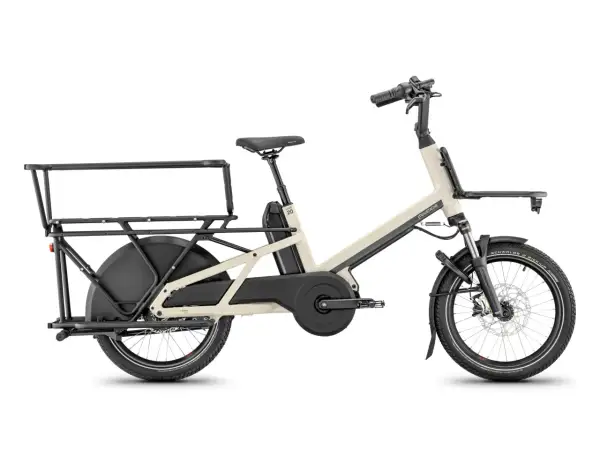Vélo cargo électrique Moustache, idéal pour transporter vos affaires. Vérifiez la pression pneu vélo électrique moustache pour un trajet optimal.